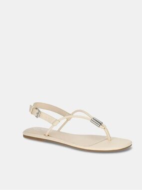 Women’s Beige Slingback T-Strap Sandal